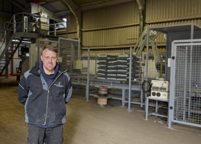 James Casswell with his VFFS machine