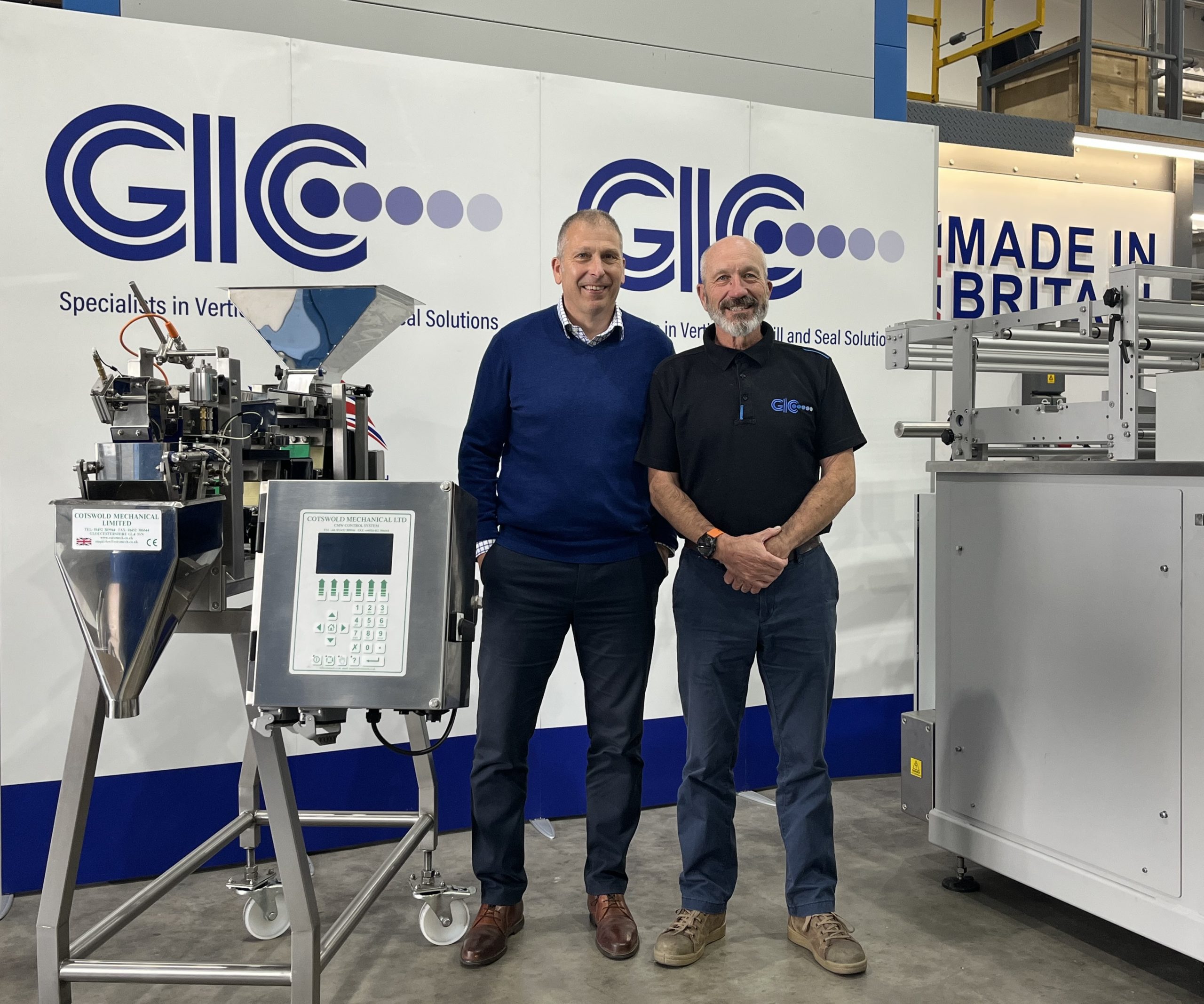 GCI_Directors Luke Murphy and Andy Beal with a Cotswold Machinery Weigher